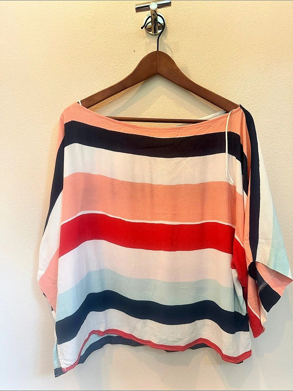 Zara Basic Collection blouse Striped Blouse in Pink & White Size Medium